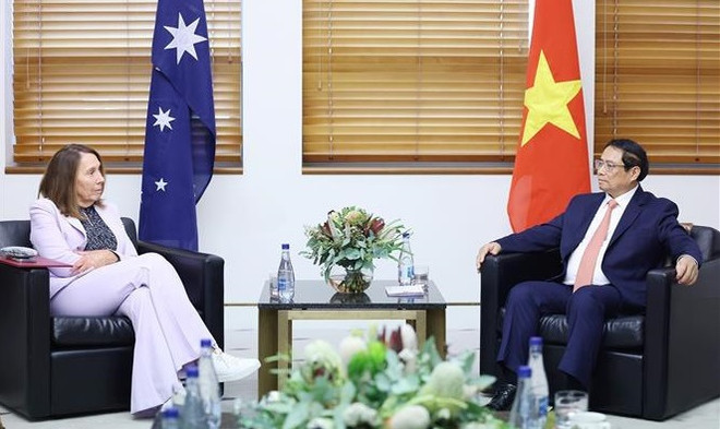 Premier vietnamita dialoga con presidenta del Senado australiano ảnh 1 Premier vietnamita dialoga con presidenta del Senado australiano ảnh 1