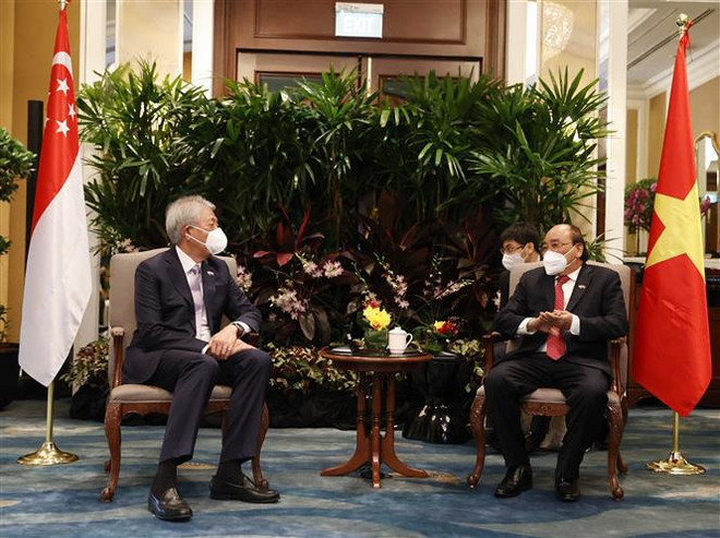 Presidente de Vietnam continúa su visita en Singapur con amplia agenda de encuentros ảnh 2 Presidente de Vietnam continúa su visita en Singapur con amplia agenda de encuentros ảnh 2