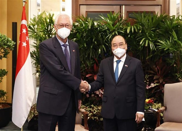 Presidente de Vietnam continúa su visita en Singapur con amplia agenda de encuentros ảnh 1 Presidente de Vietnam continúa su visita en Singapur con amplia agenda de encuentros ảnh 1
