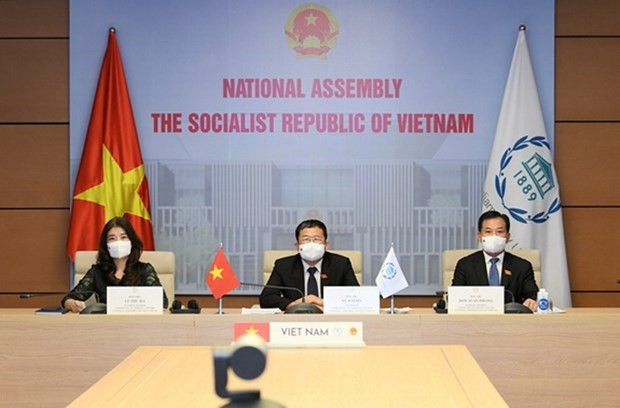 Vietnam asiste a la reunión virtual de la UIP sobre cuestiones de paz y seguridad ảnh 1