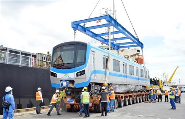 Ciudad Ho Chi Minh recibe a otros dos trenes para la línea 1 del metro ảnh 1 Ciudad Ho Chi Minh recibe a otros dos trenes para la línea 1 del metro ảnh 1