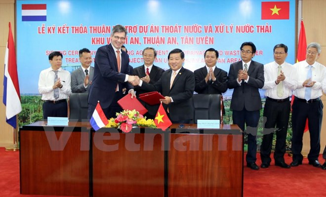 Firman acuerdo de proyecto de tratamiento de aguas residuales en provincia vietnamit ảnh 1 Firman acuerdo de proyecto de tratamiento de aguas residuales en provincia vietnamit ảnh 1