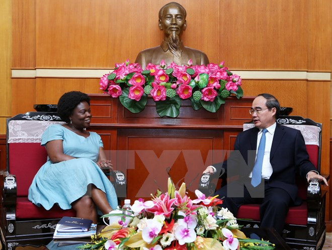 Presidente del Frente de Patria resalta aportes a Vietnam de Victoria Kwakwa ảnh 1 Presidente del Frente de Patria resalta aportes a Vietnam de Victoria Kwakwa ảnh 1