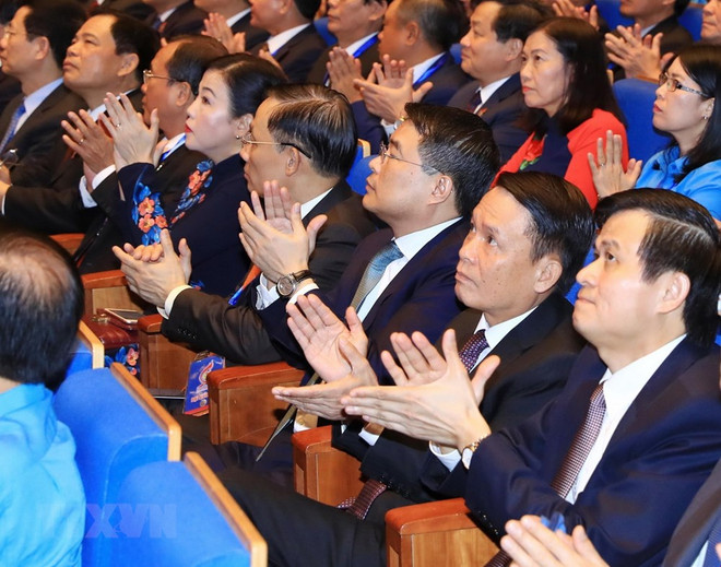 [Foto] Inauguran en Hanoi duodécimo Congreso Sindical de Vietnam ảnh 8