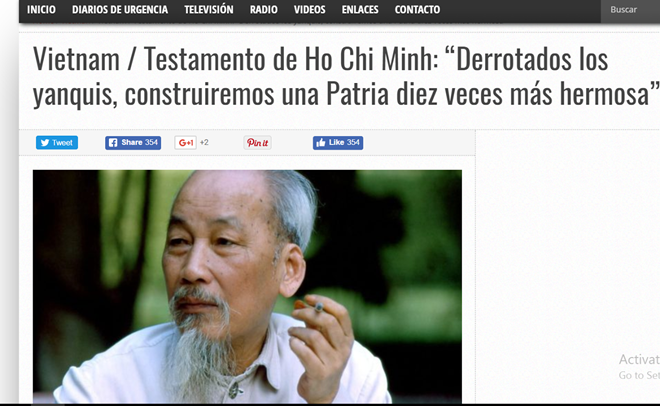 Prensa argentina continúa exaltando liderazgo del Presidente Ho Chi Minh ảnh 1 Prensa argentina continúa exaltando liderazgo del Presidente Ho Chi Minh ảnh 1