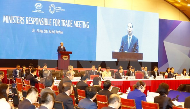 Inauguran en Hanoi XXIII Conferencia de Ministros de Comercio del APEC ảnh 1 Inauguran en Hanoi XXIII Conferencia de Ministros de Comercio del APEC ảnh 1