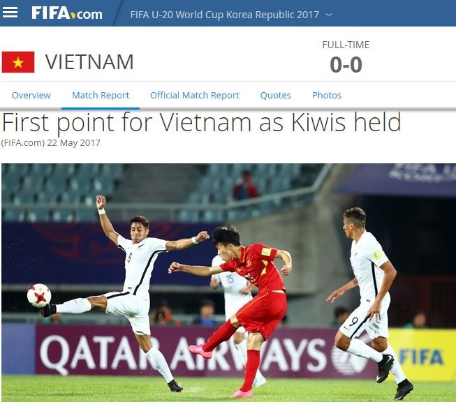 FIFA exalta destacada actuación de Vietnam en Copa Mundial sub-20 ảnh 1 FIFA exalta destacada actuación de Vietnam en Copa Mundial sub-20 ảnh 1