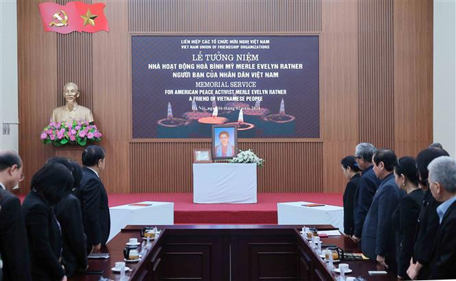Rinden homenaje a activista estadounidense Merle Ratner en Vietnam ảnh 1 Rinden homenaje a activista estadounidense Merle Ratner en Vietnam ảnh 1