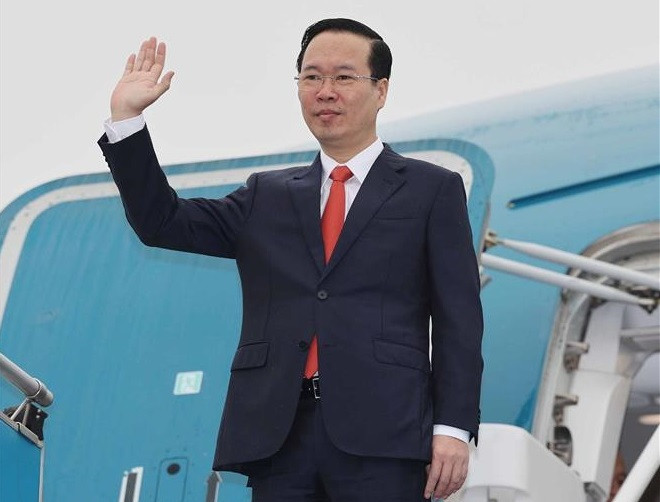 Presidente vietnamita realiza visita oficial a Laos ảnh 1 Presidente vietnamita realiza visita oficial a Laos ảnh 1