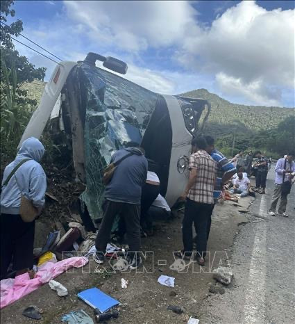 Mueren cuatro turistas extranjeros al volcar autocar en paso de montaña ảnh 1 Mueren cuatro turistas extranjeros al volcar autocar en paso de montaña ảnh 1