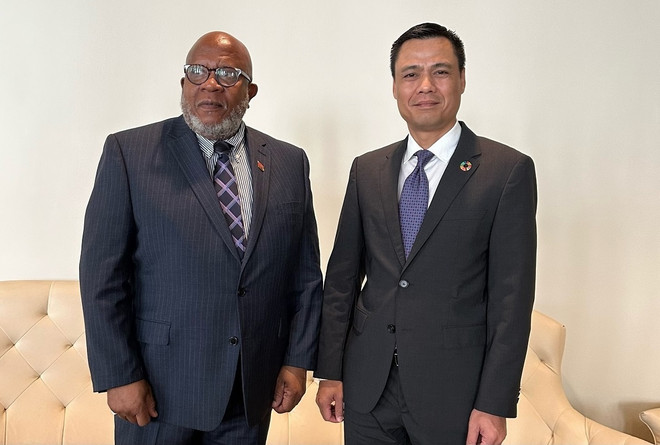 Embajador vietnamita se reúne con presidente de Asamblea General de ONU ảnh 1 Embajador vietnamita se reúne con presidente de Asamblea General de ONU ảnh 1