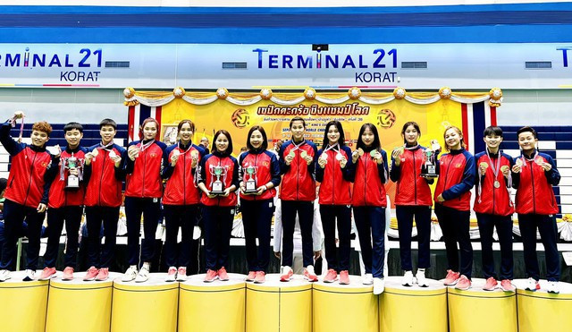 Equipo femenino de Vietnam conquista oro en campeonato mundial de Sepak Takraw ảnh 1 Equipo femenino de Vietnam conquista oro en campeonato mundial de Sepak Takraw ảnh 1