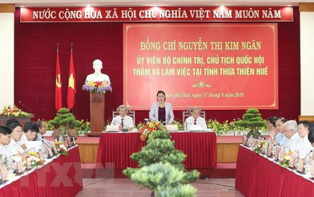 Visita presidenta del Parlamento a provincia vietnamita Thua Thien-Hue ảnh 1 Visita presidenta del Parlamento a provincia vietnamita Thua Thien-Hue ảnh 1