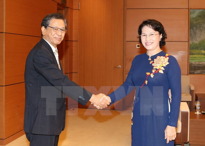 Presidenta del Parlamento de Vietnam recibe a saliente embajador de Japón ảnh 1 Presidenta del Parlamento de Vietnam recibe a saliente embajador de Japón ảnh 1