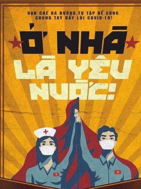 Periódico británico destaca carteles vietnamitas en lucha contra el COVID-19 ảnh 1 Periódico británico destaca carteles vietnamitas en lucha contra el COVID-19 ảnh 1