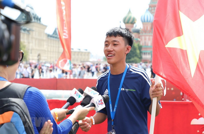 Mundial Rusia 2018: niños vietnamitas participan en festival de fútbol en Moscú ảnh 1 Mundial Rusia 2018: niños vietnamitas participan en festival de fútbol en Moscú ảnh 1