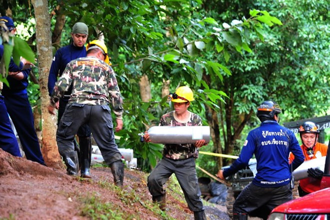 Lluvias obstaculizan rescate de equipo de fútbol infantil tailandés atrapado en cueva ảnh 1 Lluvias obstaculizan rescate de equipo de fútbol infantil tailandés atrapado en cueva ảnh 1