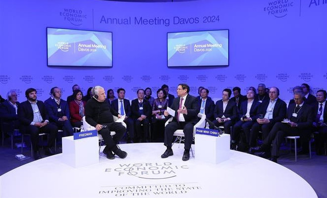 Efectúan diálogo sobre visión global de Vietnam en Davos ảnh 1 Efectúan diálogo sobre visión global de Vietnam en Davos ảnh 1