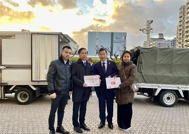 Comunidad vietnamita en Japón brinda más asistencia a afectados por terremoto ảnh 1 Comunidad vietnamita en Japón brinda más asistencia a afectados por terremoto ảnh 1