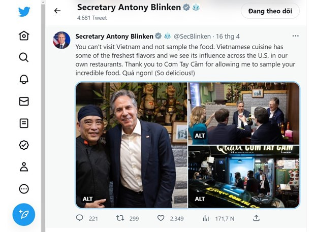 Dirigentes foráneos disfrutan libertad y democracia de Vietnam en sus propias calles ảnh 2 Dirigentes foráneos disfrutan libertad y democracia de Vietnam en sus propias calles ảnh 2
