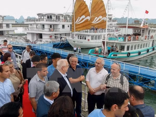 Presidente de Israel visita Bahía de Ha Long ảnh 1