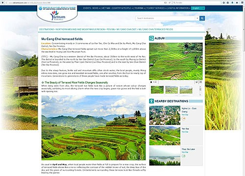 Sitio web de promoción turística de Vietnam con nueva interfaz más amigable ảnh 1 Sitio web de promoción turística de Vietnam con nueva interfaz más amigable ảnh 1