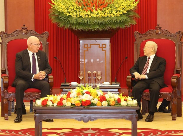 Secretario general del PCV recibe al gobernador general de Australia ảnh 1 Secretario general del PCV recibe al gobernador general de Australia ảnh 1