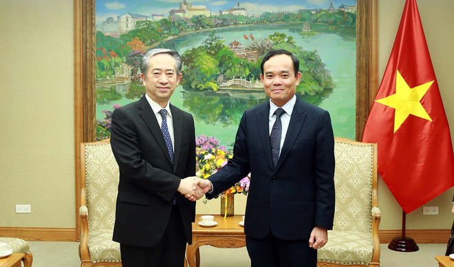 Viceprimer ministro Tran Luu Quang recibe a embajador chino en Vietnam ảnh 1 Viceprimer ministro Tran Luu Quang recibe a embajador chino en Vietnam ảnh 1