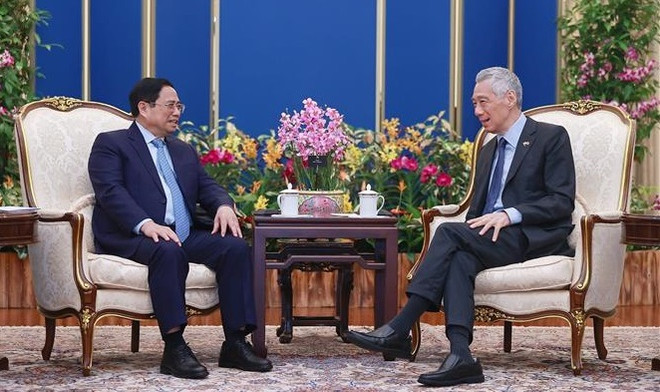Premier vietnamita sostiene conversaciones con su homólogo singapurense ảnh 2 Premier vietnamita sostiene conversaciones con su homólogo singapurense ảnh 2