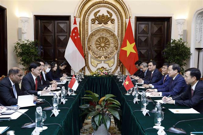 Efectúan reunión entre viceprimeros ministros de Vietnam y Singapur ảnh 2 Efectúan reunión entre viceprimeros ministros de Vietnam y Singapur ảnh 2