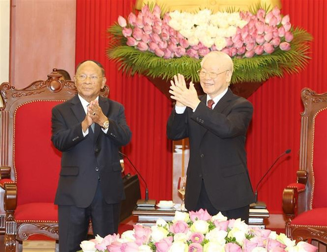 Máximo dirigente del PCV resalta apoyos mutuos entre Vietnam y Camboya ảnh 1 Máximo dirigente del PCV resalta apoyos mutuos entre Vietnam y Camboya ảnh 1