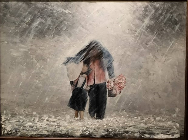 Efectúan exposición de pinturas de periodistas de la VNA en urbe sureña ảnh 1 Efectúan exposición de pinturas de periodistas de la VNA en urbe sureña ảnh 1