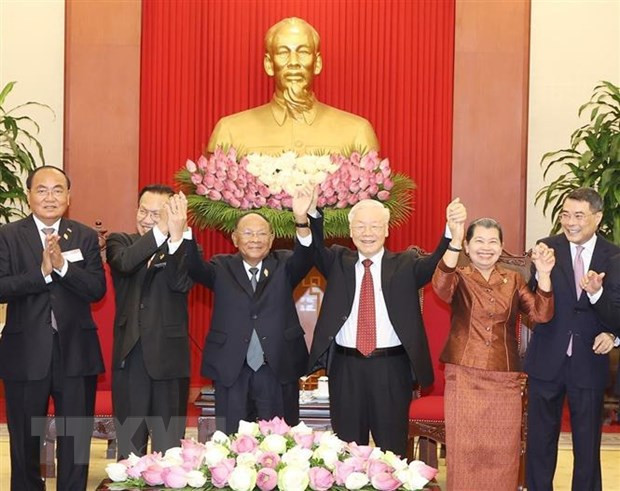 Presidente de Asamblea Nacional de Camboya concluye visita oficial a Vietnam ảnh 2 Presidente de Asamblea Nacional de Camboya concluye visita oficial a Vietnam ảnh 2