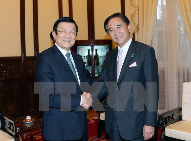 Presidente recibe a gobernador de prefectura japonesa de Kanagawa ảnh 1 Presidente recibe a gobernador de prefectura japonesa de Kanagawa ảnh 1