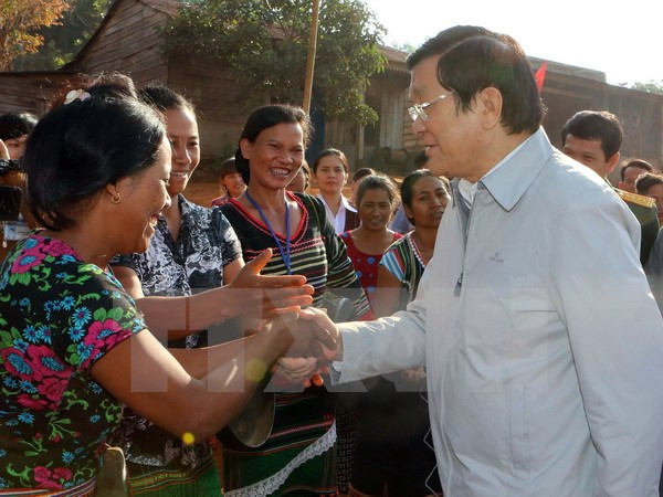 Presidente vietnamita enfatiza uso de recursos naturales en provincia altiplana ảnh 1 Presidente vietnamita enfatiza uso de recursos naturales en provincia altiplana ảnh 1