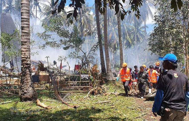 Reportan 45 fallecidos por accidente de avión militar en Filipinas ảnh 1 Reportan 45 fallecidos por accidente de avión militar en Filipinas ảnh 1