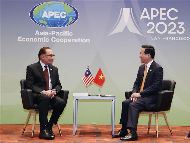 Presidente de Vietnam conversa con primer ministro de Malasia ảnh 1 Presidente de Vietnam conversa con primer ministro de Malasia ảnh 1