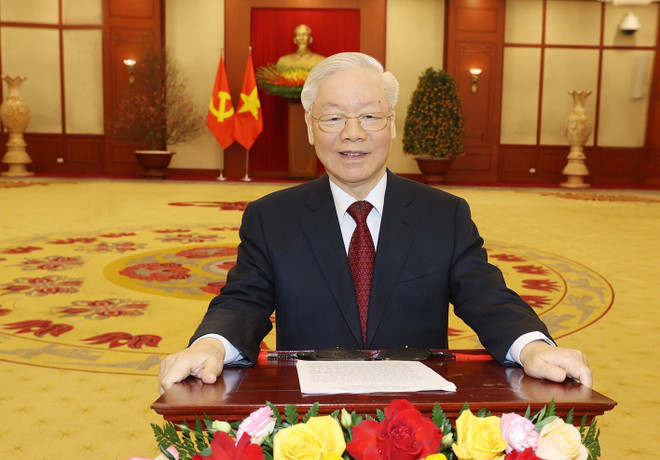 Máximo dirigente de Vietnam extiende mensaje del Año Nuevo Lunar 2023 ảnh 1 Máximo dirigente de Vietnam extiende mensaje del Año Nuevo Lunar 2023 ảnh 1
