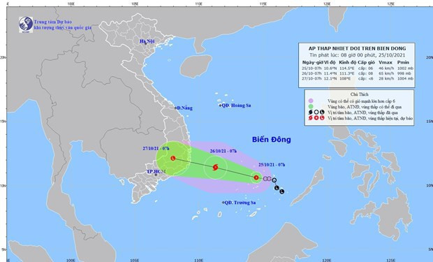 Piden a localidades centrales de Vietnam preparase ante depresión tropical ảnh 1 Piden a localidades centrales de Vietnam preparase ante depresión tropical ảnh 1