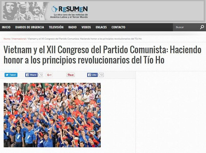 Elogia prensa argentina papel del Partido Comunista de Vietnam ảnh 1 Elogia prensa argentina papel del Partido Comunista de Vietnam ảnh 1