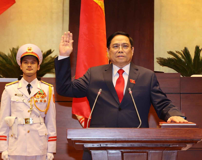 Pham Minh Chinh jura su cargo como primer ministro de Vietnam ảnh 1 Pham Minh Chinh jura su cargo como primer ministro de Vietnam ảnh 1