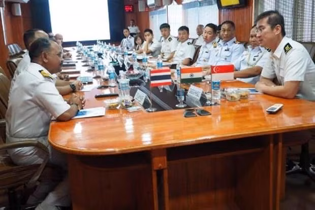 Inician Singapur, la India y Tailandia primer ejercicio naval conjunto ảnh 1