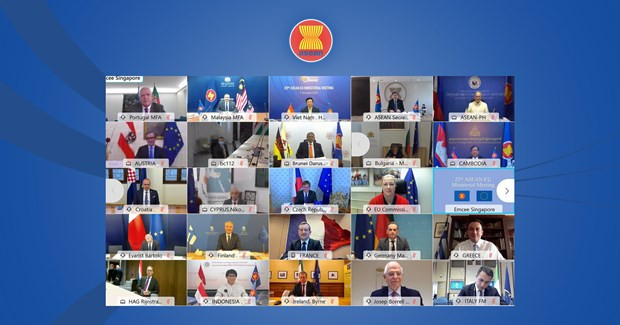 ASEAN y Unión Europea agilizan cooperación en lucha contra COVID-19 ảnh 1 ASEAN y Unión Europea agilizan cooperación en lucha contra COVID-19 ảnh 1