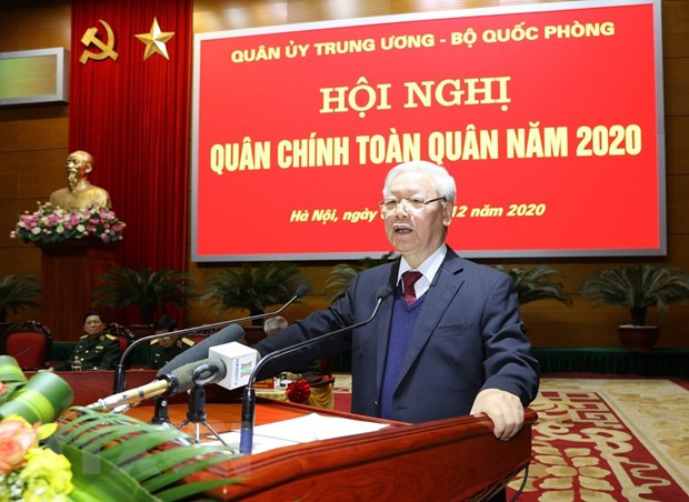 Máximo dirigente de Vietnam destaca cumplimiento de misiones de defensa en 2020 ảnh 1 Máximo dirigente de Vietnam destaca cumplimiento de misiones de defensa en 2020 ảnh 1