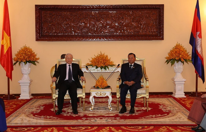 Máximo dirigente vietnamita reitera prioridad a nexos con Camboya ảnh 1 Máximo dirigente vietnamita reitera prioridad a nexos con Camboya ảnh 1