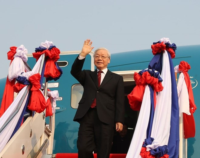 Impulsó gira del máximo dirigente de Vietnam por Laos y Camboya relaciones con ambos países ảnh 1 Impulsó gira del máximo dirigente de Vietnam por Laos y Camboya relaciones con ambos países ảnh 1