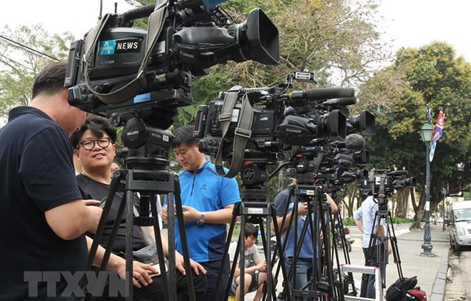 Cubren unos tres mil periodistas extranjeros Cumbre EE.UU.– RPDC en Vietnam ảnh 1
