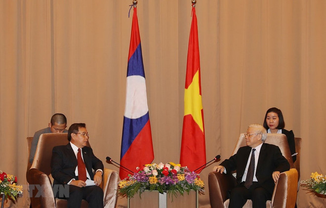 Concluye máximo dirigente vietnamita visita oficial a Laos ảnh 1 Concluye máximo dirigente vietnamita visita oficial a Laos ảnh 1