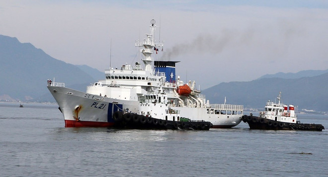 Fuerza de guardacostas de Japón atraca en puerto vietnamita de Tien Sa ảnh 1 Fuerza de guardacostas de Japón atraca en puerto vietnamita de Tien Sa ảnh 1