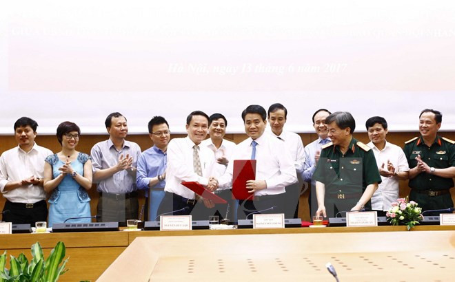 Hanoi y Agencia vietnamita de Noticias firman acuerdo de cooperación ảnh 1 Hanoi y Agencia vietnamita de Noticias firman acuerdo de cooperación ảnh 1
